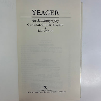 Yeager - General Chuck Yeager and Leo Janos - Signed - 1985