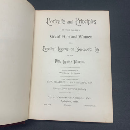 Portraits and Principles - Various - 1899