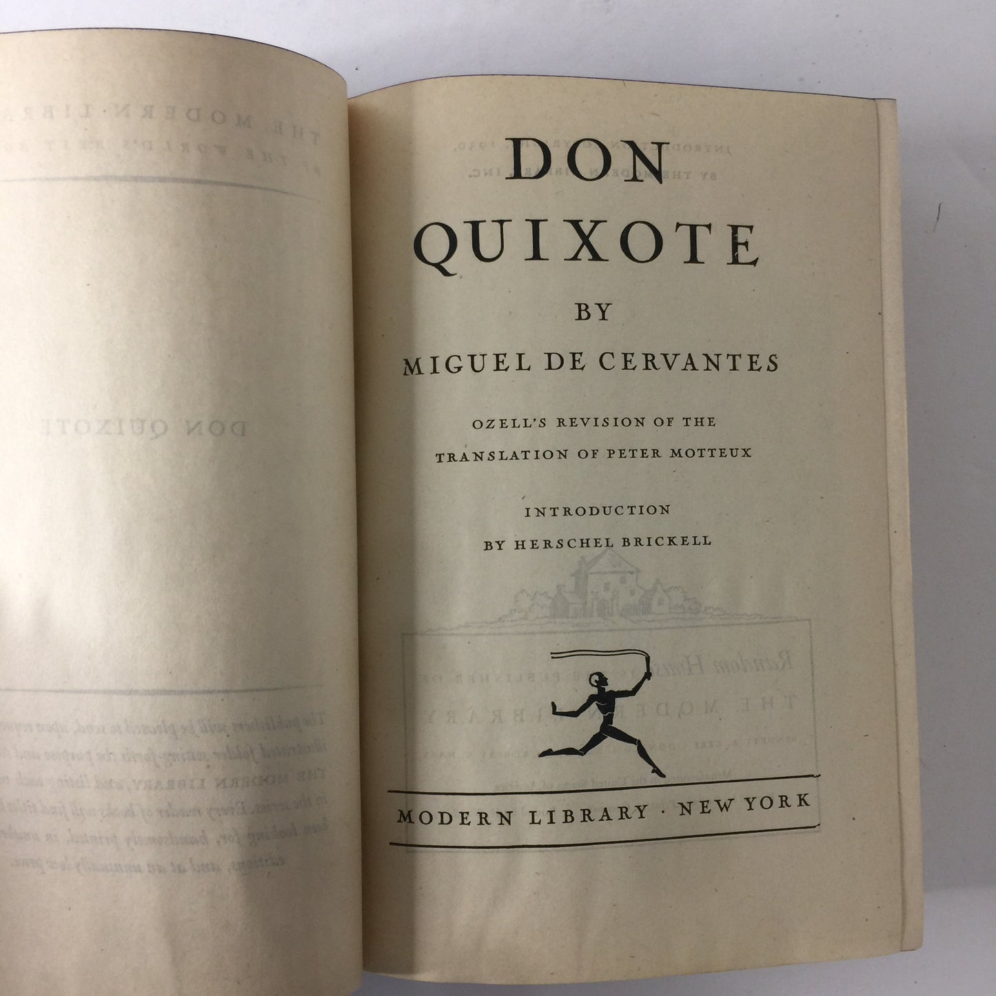 Don Quixote - Miguel de Cervantes - Modern Library - 1930