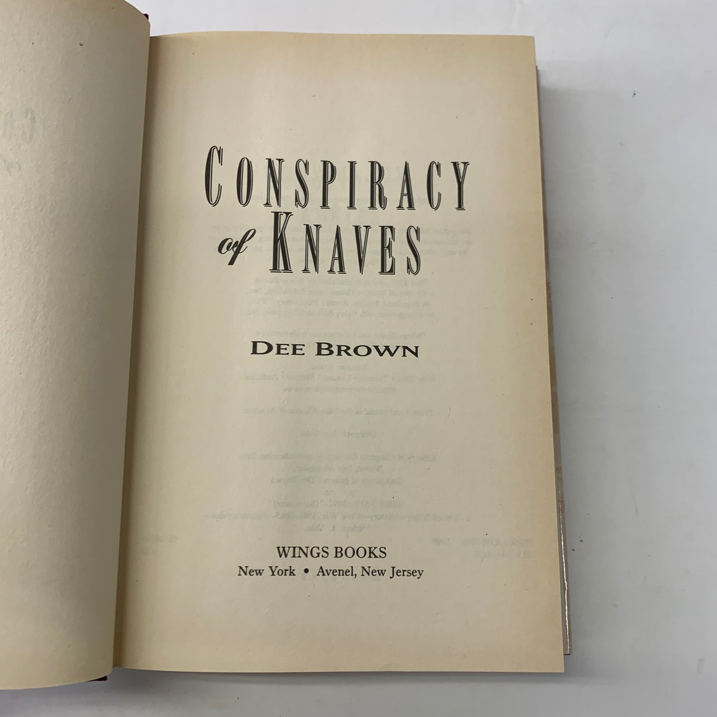 Conspiracy of Knaves - Dee Brown - 1986