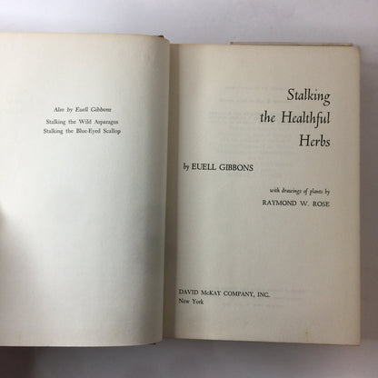 Stalking the Healthful Herbs - Euell Gibbons - 1st Edition - Illustrated - 1966