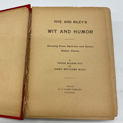 Nye and Riley’s Wit and Humor - Edgar W. Nye and James W. Riley - 1902