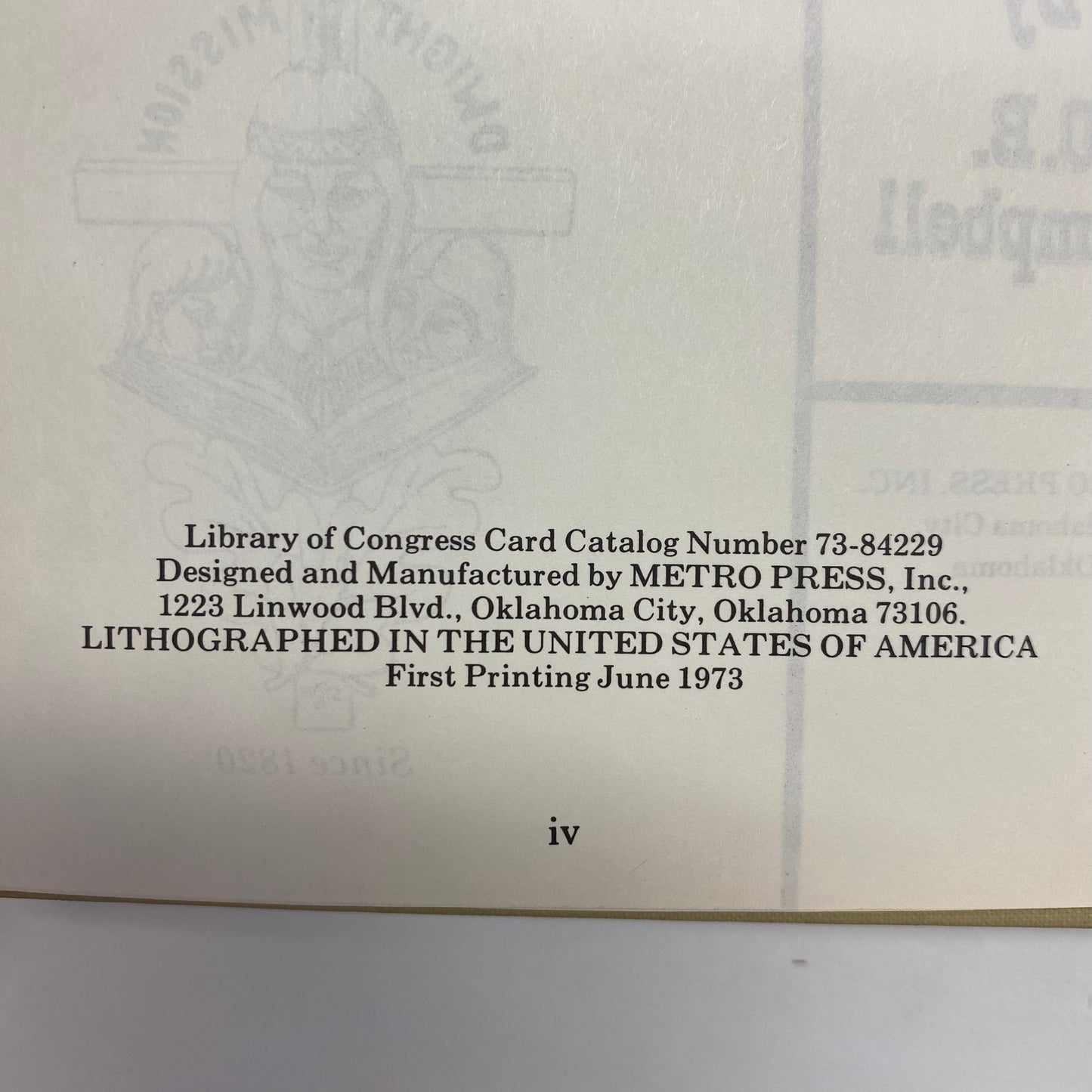 Mission to the Cherokees - O. B. Campbell  - 1st Edition - Signed - 1973