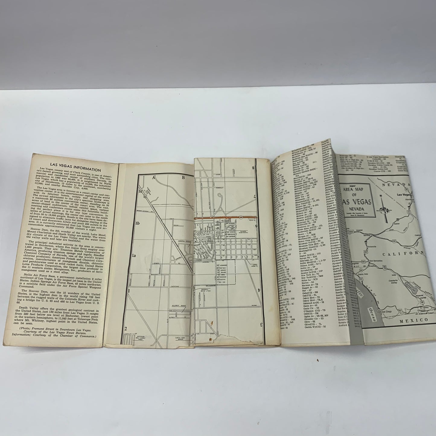 Map of Las Vegas and Vicinity, Nevada - Various - C. 1965