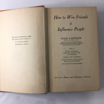 How To Win Friends and Influence People - Dale Carnegie - 29th Printing - 1937