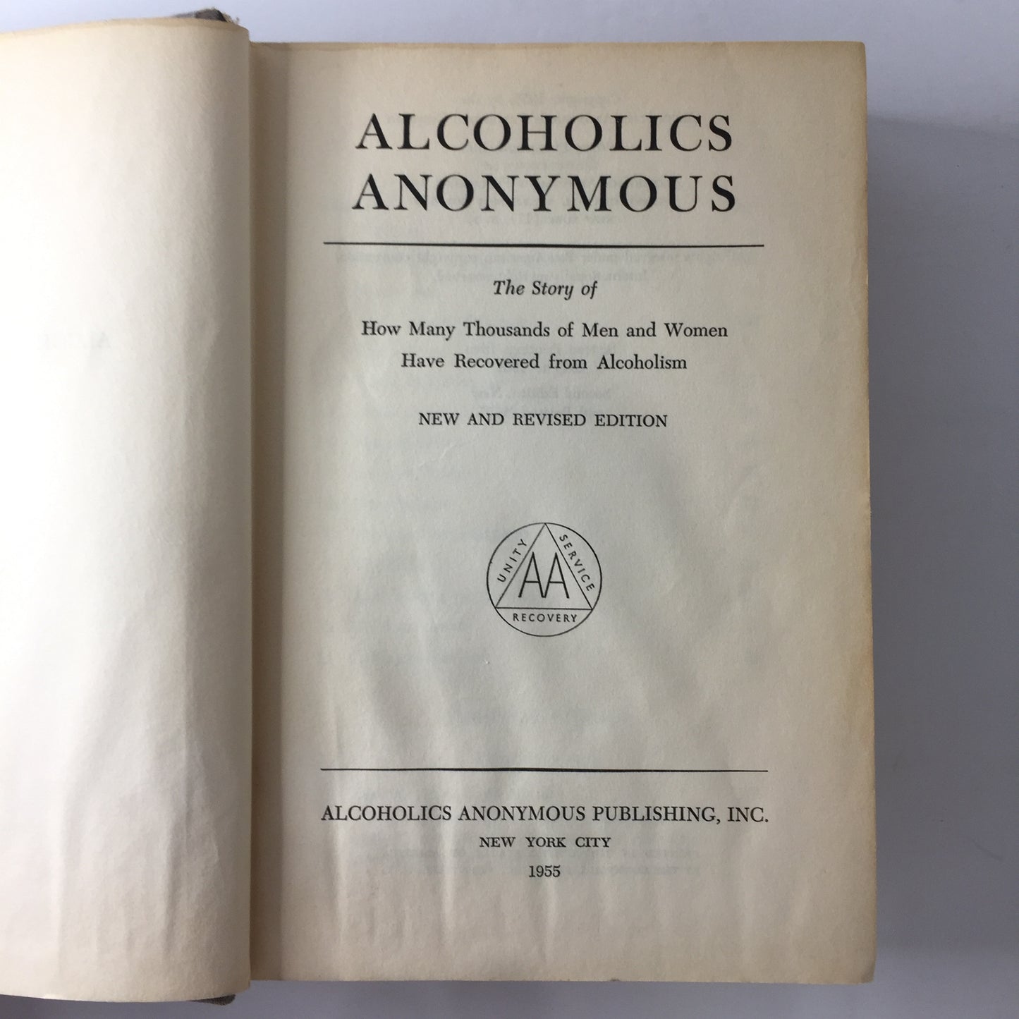 Alcoholics Anonymous - 2nd Edition - 1st Print - 1955