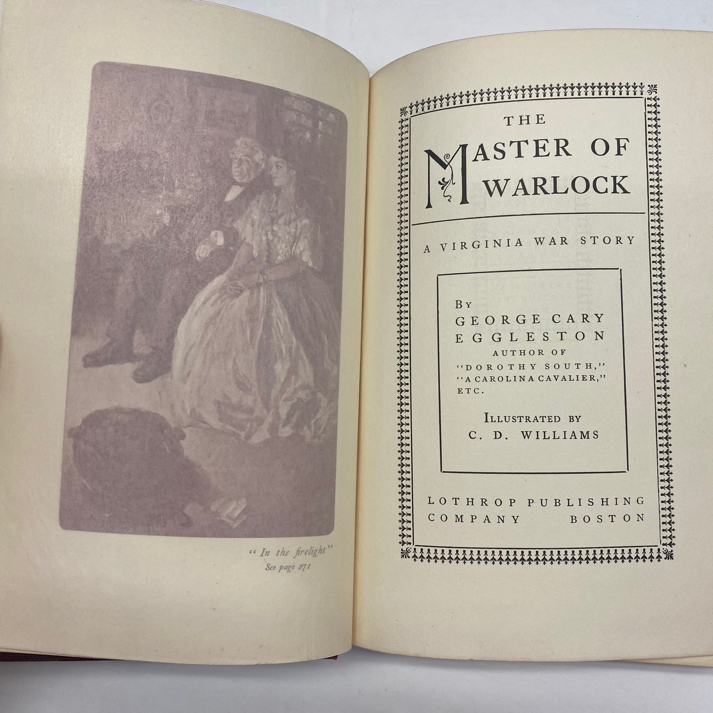 The Master Warlock - George Cary Eggleston - 1st Edition - 1903