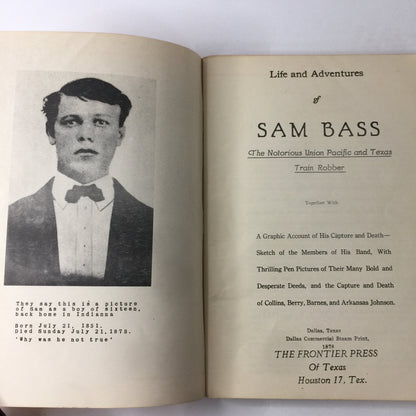 Life and Adventures of Sam Bass - Various - 1952