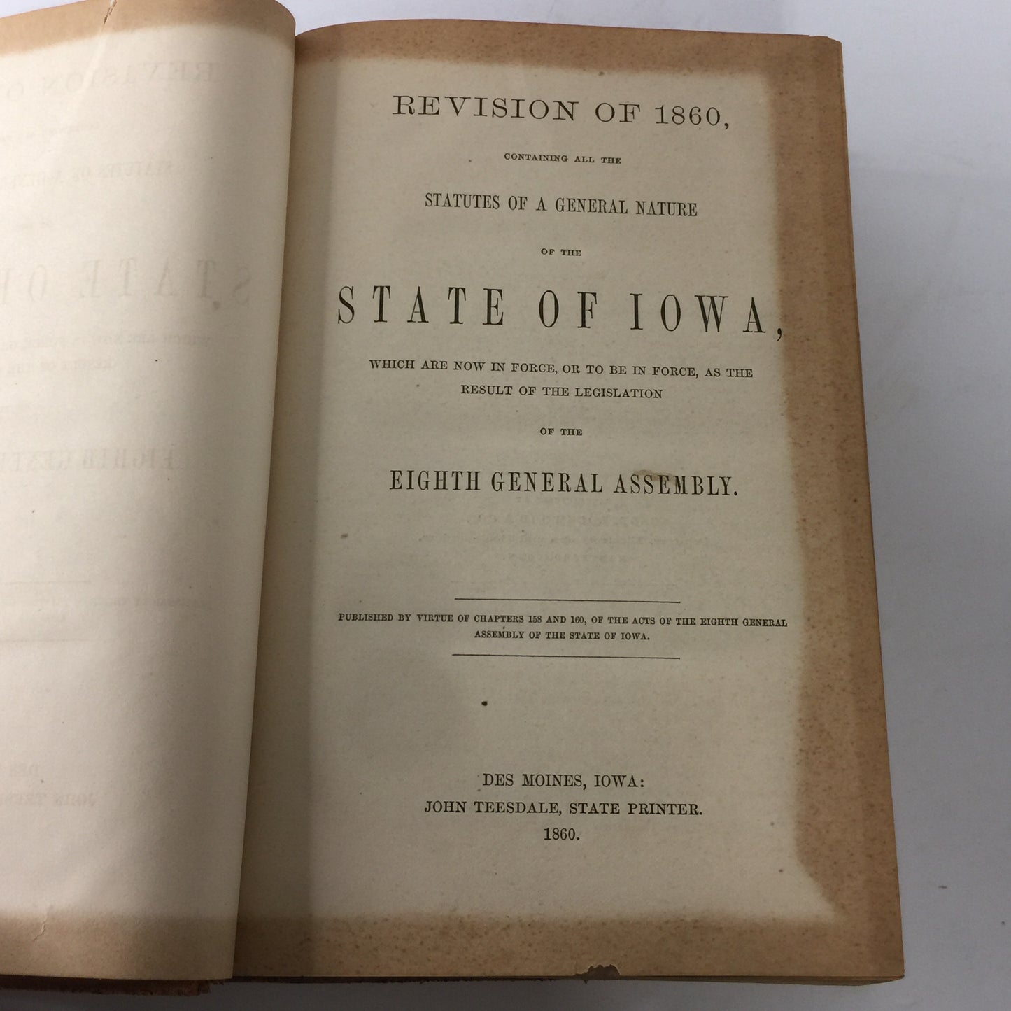 Laws of Iowa: Revision of 1860 - 1860