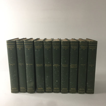 Lowell’s Works - James Lowell - 10 Volumes - 1904