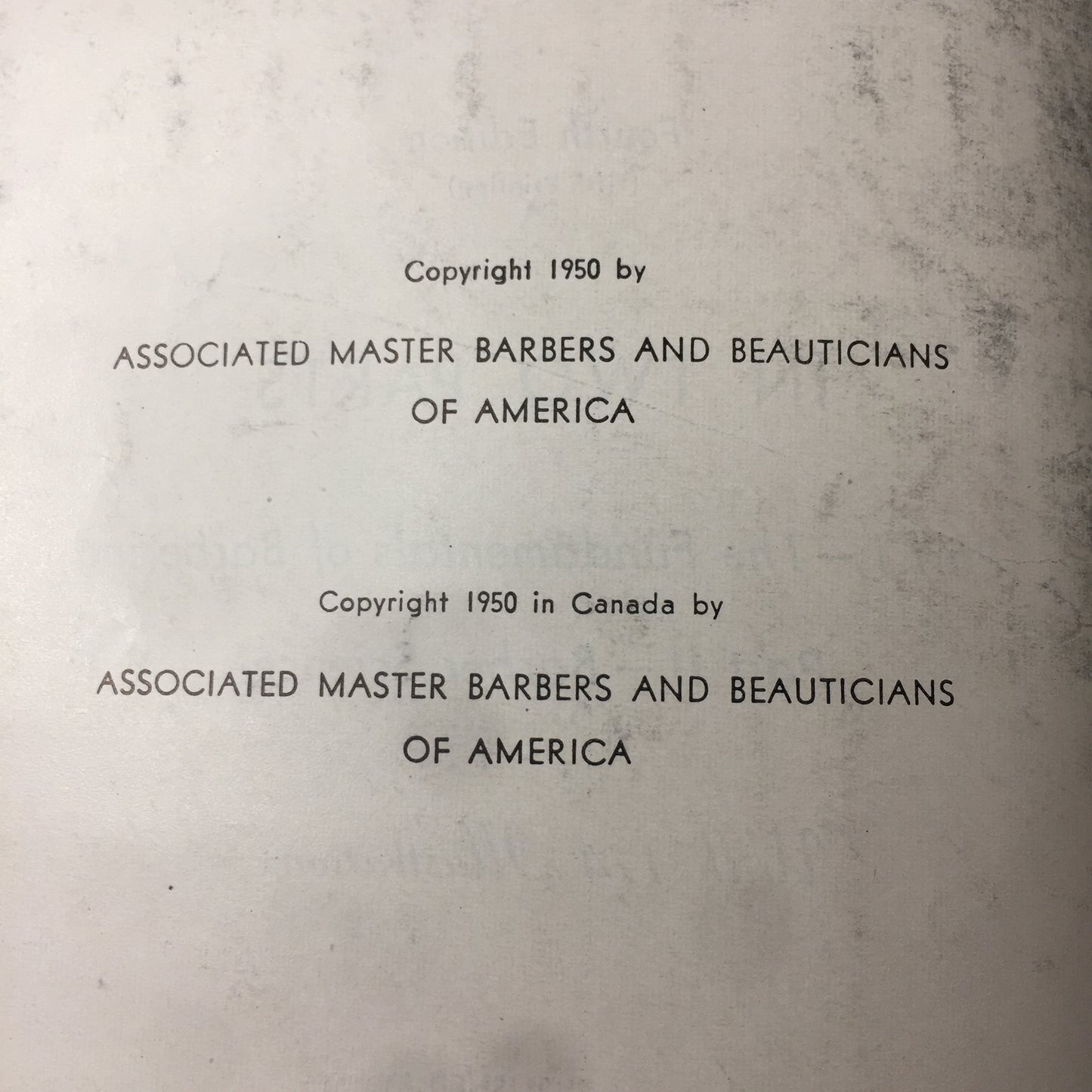 Standardized Textbook of Barbering - Author Unknown  - 4th Edition - 1950