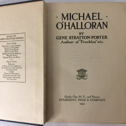 Michael O’Halloran - Gene Stratton-Porter - 1926