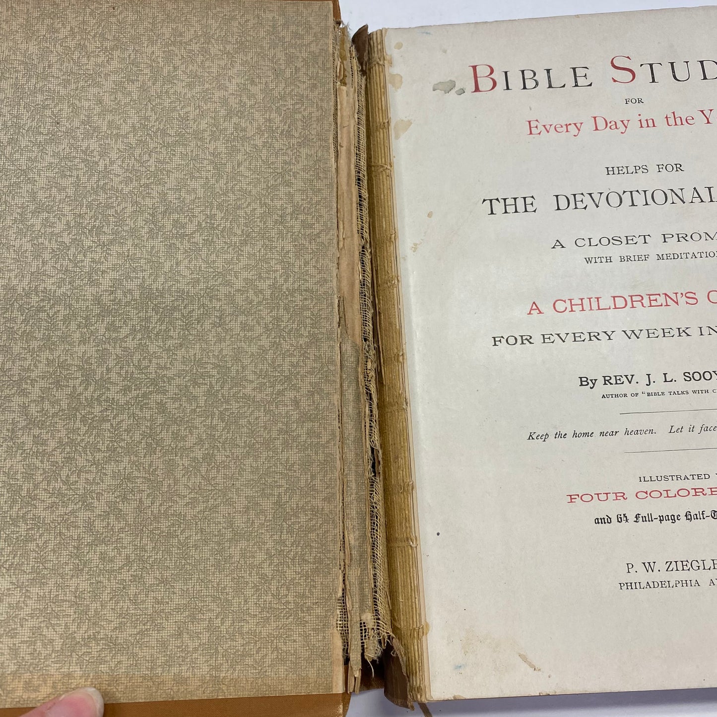 Bible Studies for the Home - Rev. J.L. Sooy - 1892