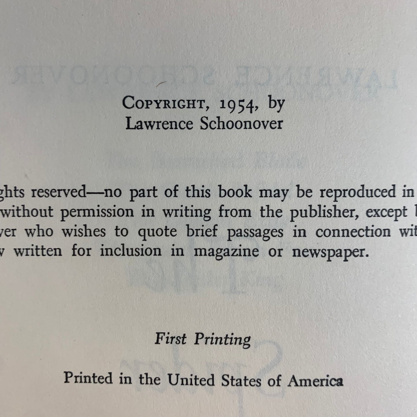 The Spider King - Lawrence Schoonover - 1st Edition - 1954