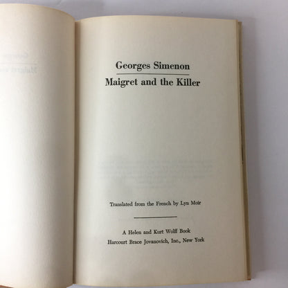 Maigret and The Killer - Georges Simenon - Book Club Edition - Stated 1st - 1969