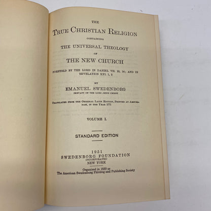 The True Christian Religion - Emanuel Swedenborg - 2 Volumes - 1963
