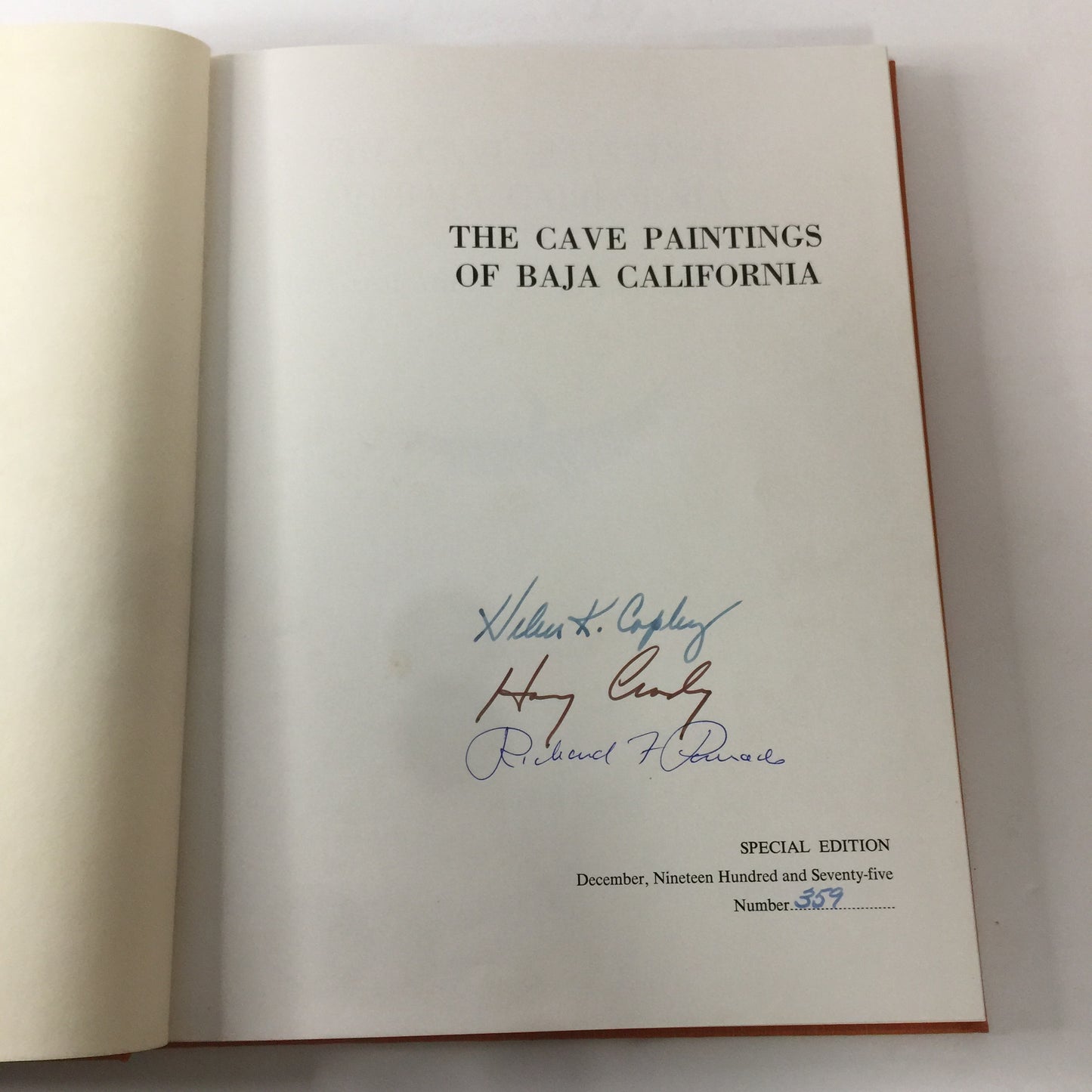 The Cave Paintings of Baja California - Harry Crosby - Limited Edition - Signed by 3 Contributors - #359 - 1975