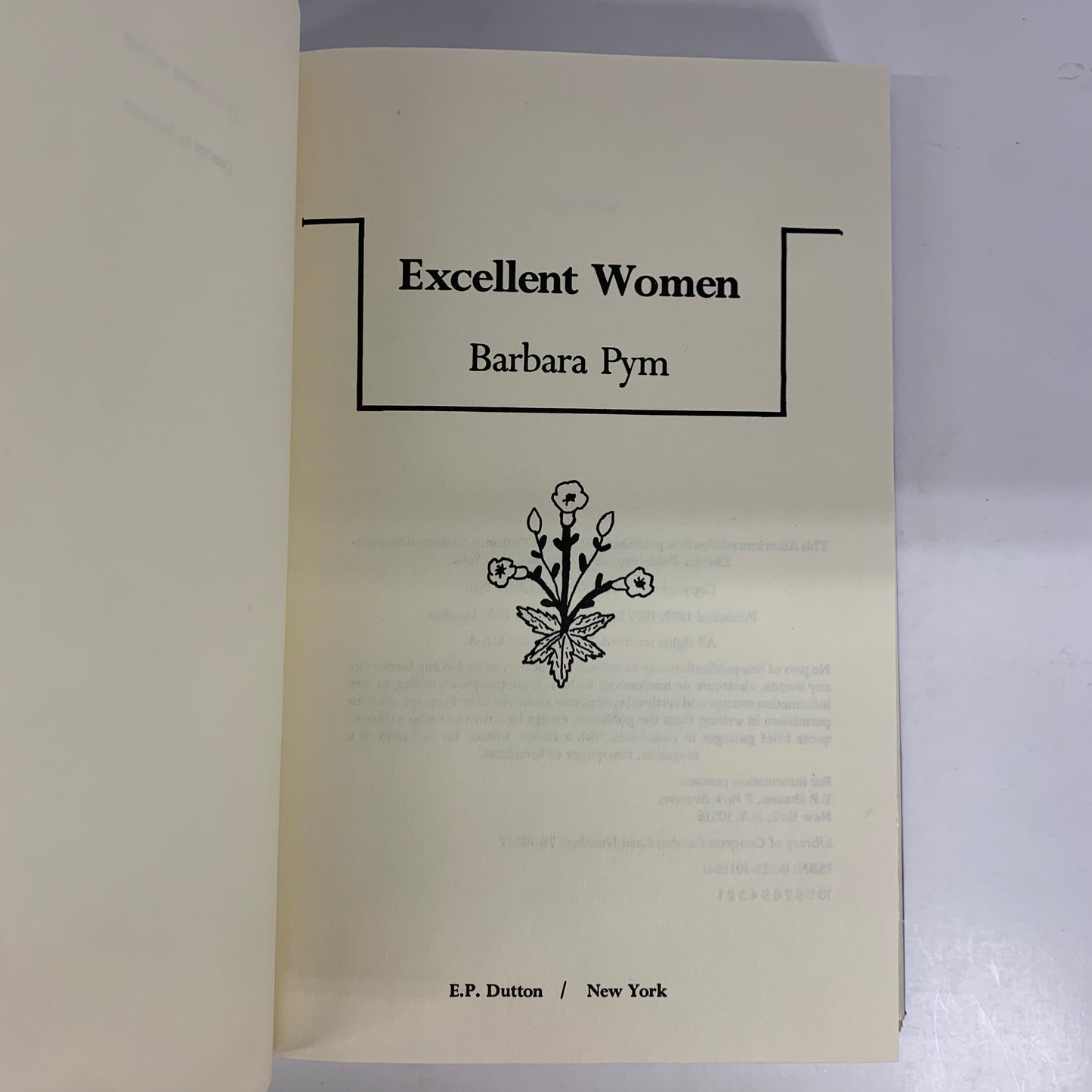 Excellent Women - Barbara Pym - 1st American Edition - 1928