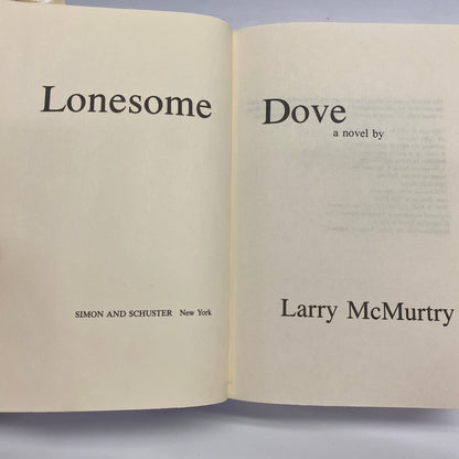 Lonesome Dove - Larry McMurtry - Book Club Edition - 1985