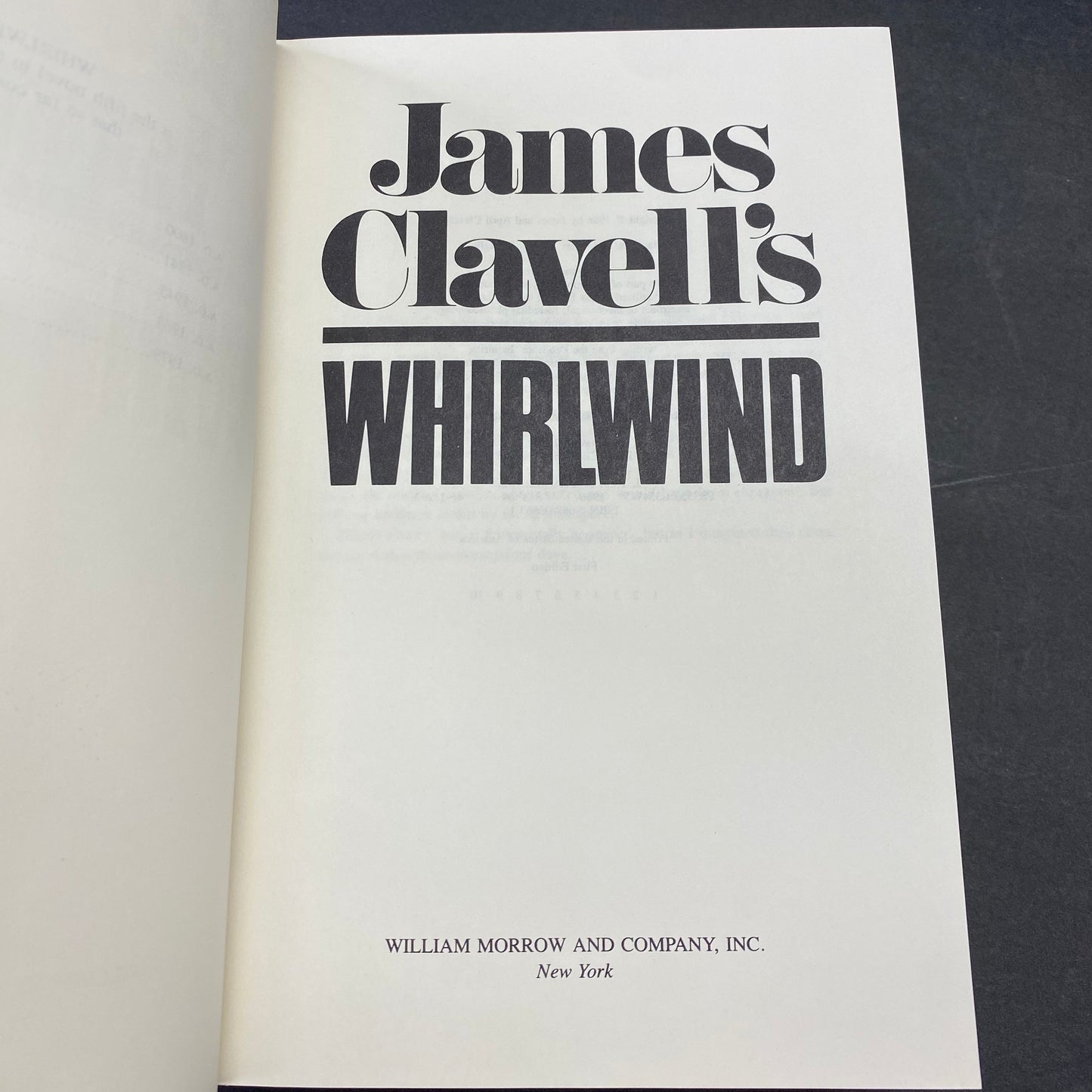 Whirlwind - James Clavell - 1st Edition - 1986