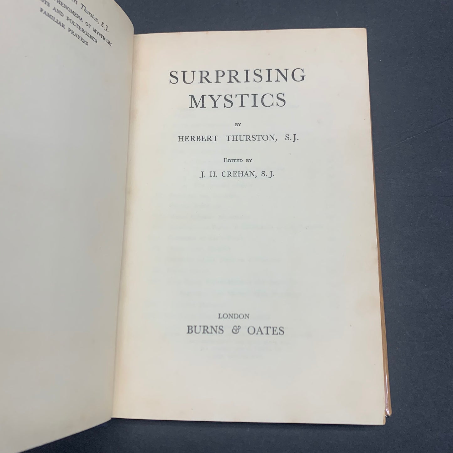 Surprising Mystics - Herbert Thurston, S. J. - 1st Edition - 1955