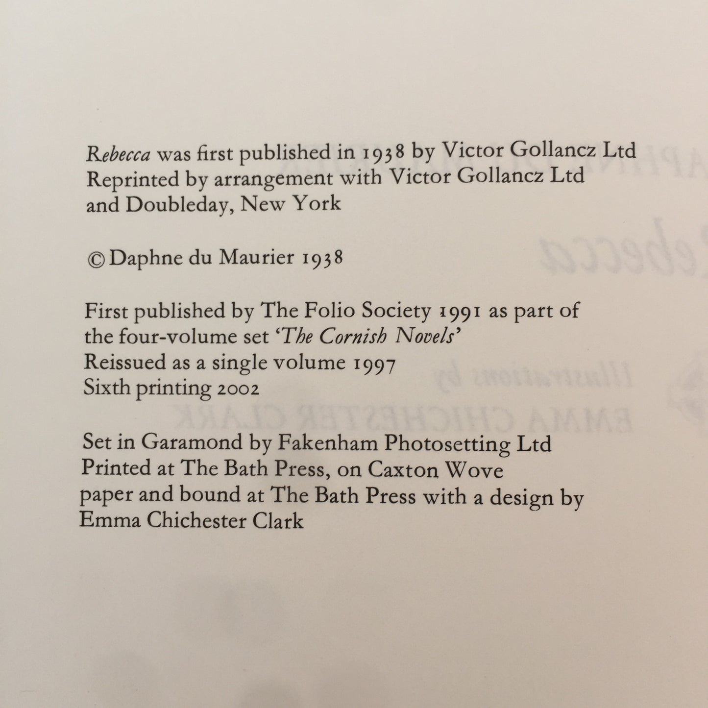 Various 4 Volume Set - Daphne du Maurier - 4 Vol Set - Folio Society - 2008