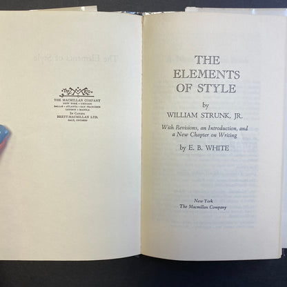 The Elements of Style - William Strunk, Jr. - 1st Edition - 1959