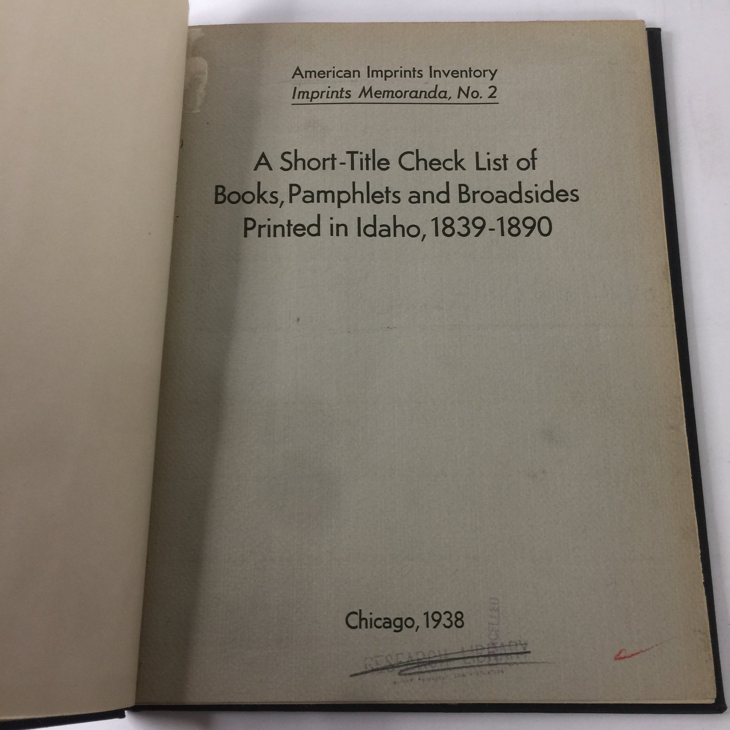 American Imprints Inventory - WPA Historical Records Survey Project - 12 Book Set - 1938