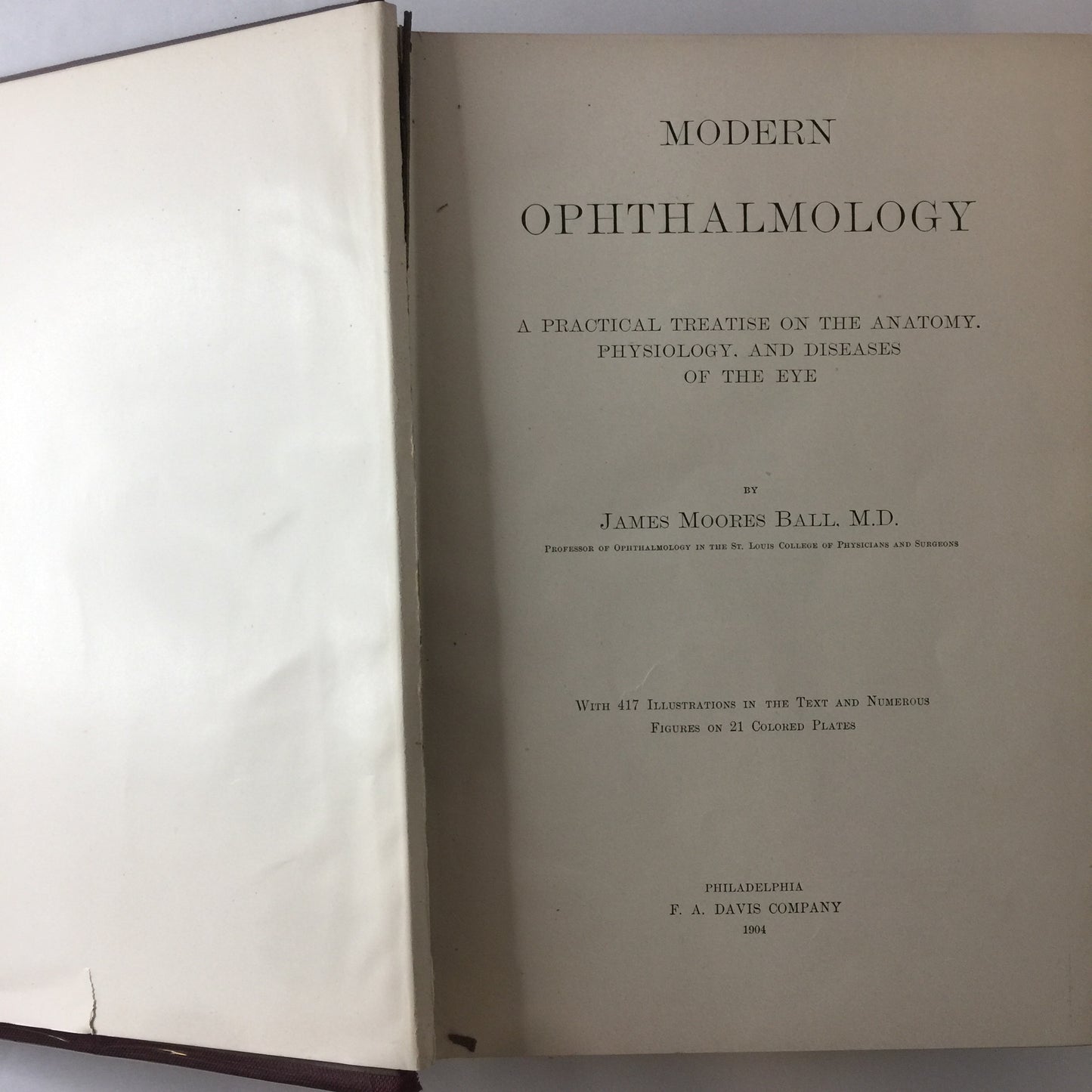 Modern Opthalmology - James Moores Ball - 1904