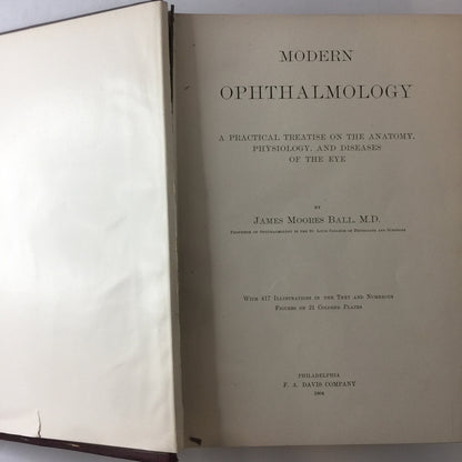 Modern Opthalmology - James Moores Ball - 1904