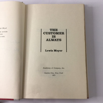 The Customer Is Always - Lewis Meyer - Signed - 1965