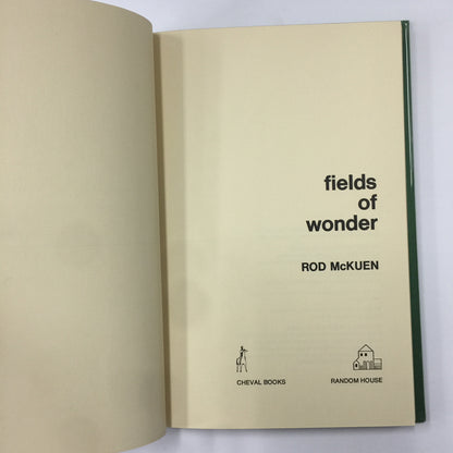 Fields of Wonder - Rod McKuen - Signed - 1st Edition - Limited Edition - 1971