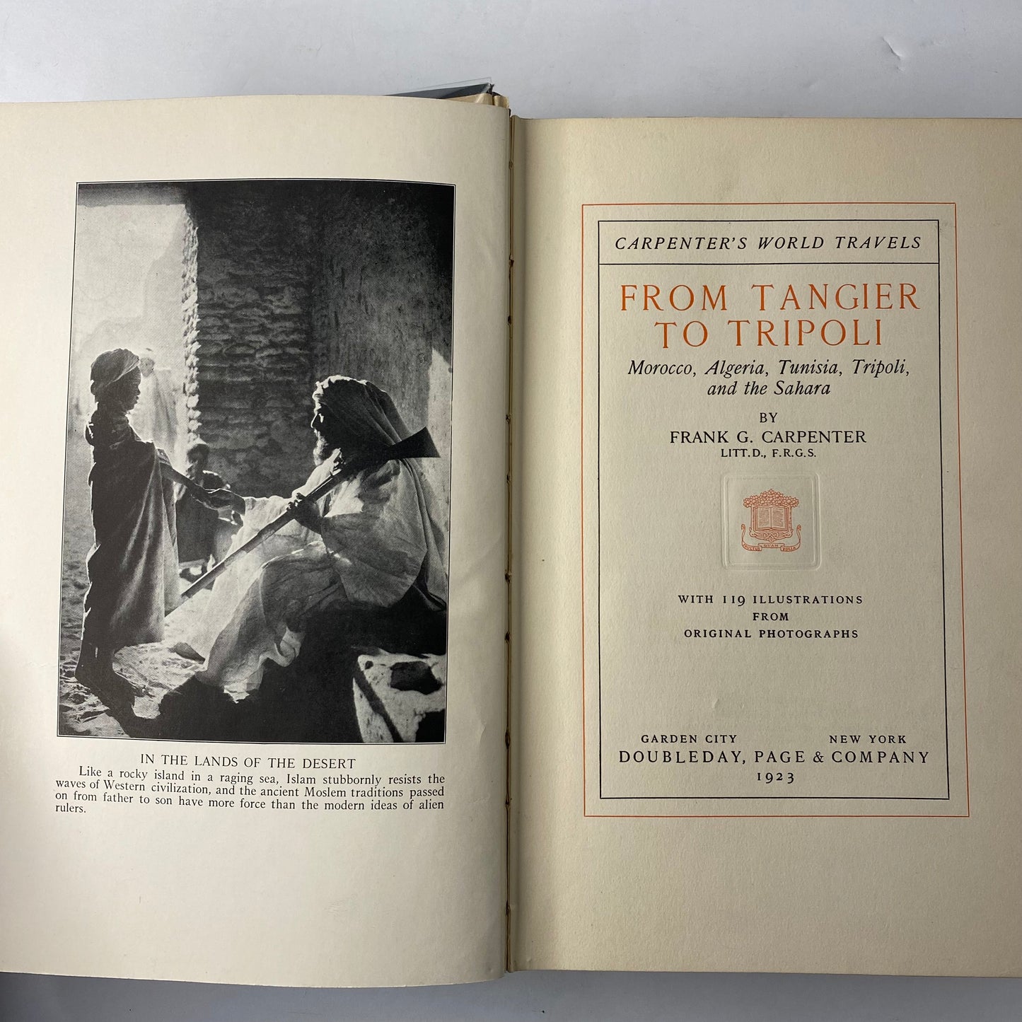 From Tangier to Tripoli - Frank G. Carpenter - 1st Edition - 1923